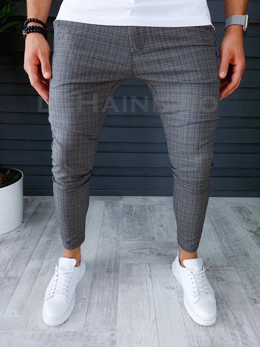 Pantaloni barbati kaki smart casual ZR P18028 B2-2/X4